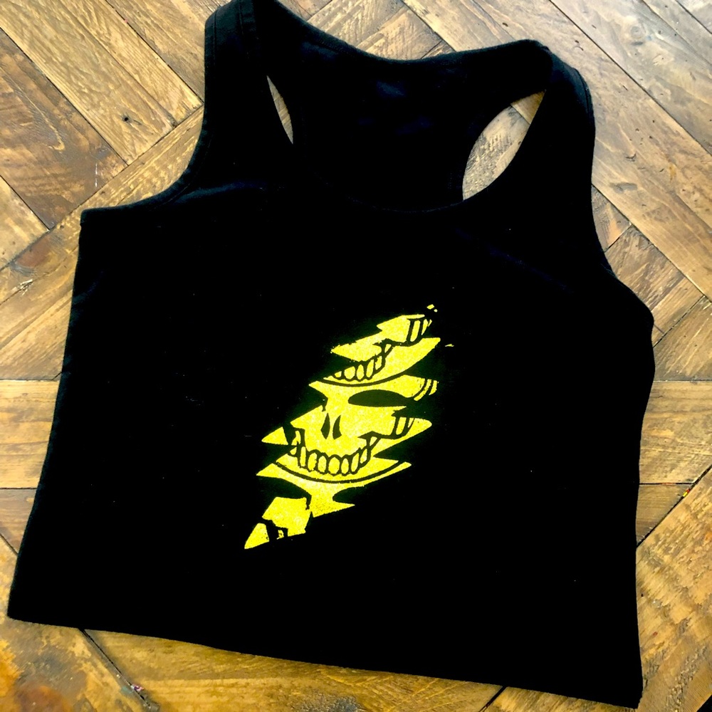 Black Stealie Bolt Racerback
